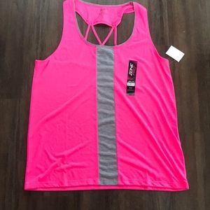 Zone Pro Tank-Top Pink with Grey Stripe - Size 1X